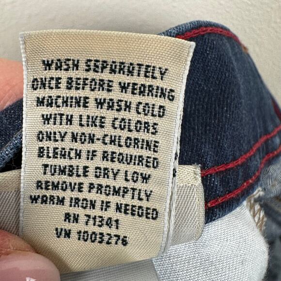 L.L. Bean Men's Selvedge Jeans Medium Wash Straight Leg Gusseted Size 33x34 - Picture 10 of 12